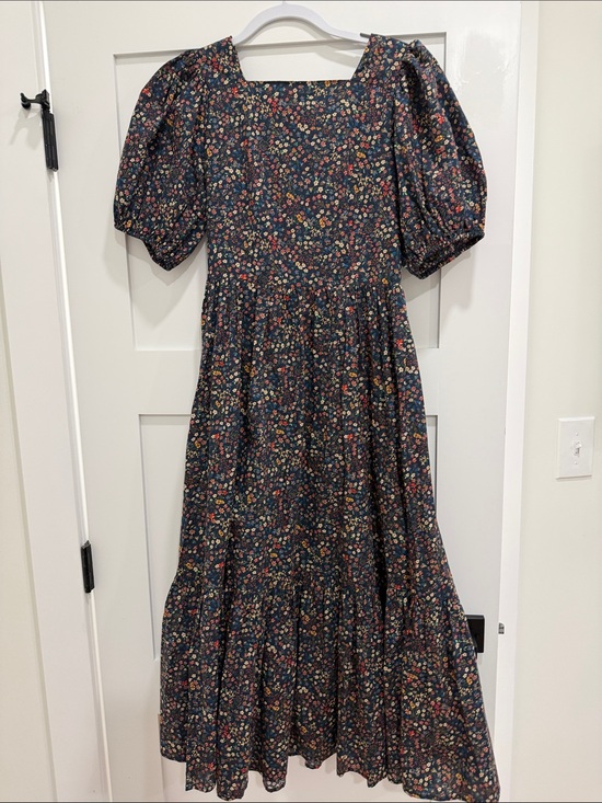Doen Dresses & Skirts - DÔEN Nymphea Blue Liberty Floral Button Back Midi Dress S